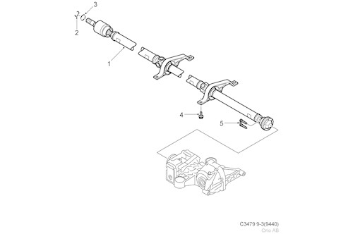 Genuine Saab Propeller Shaft - 12827398