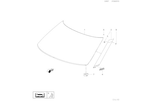 Genuine Saab Windscreen - 12827529