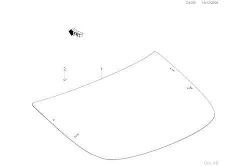 Genuine Saab Rear Window - 12827536