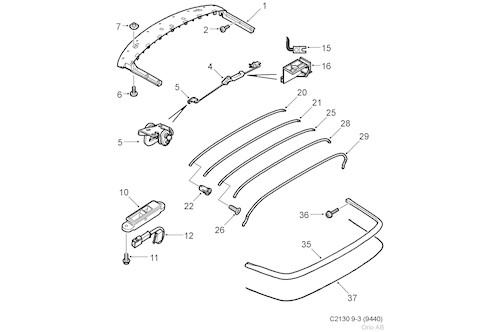 Genuine Saab Lock Retainer - 12830078