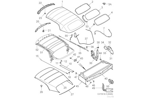 Genuine Saab Headlining - 12833598