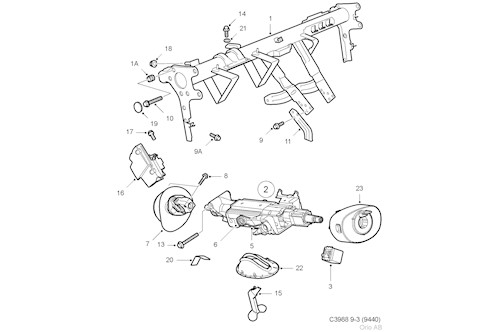 Genuine Saab Steering Shaft - 12841581