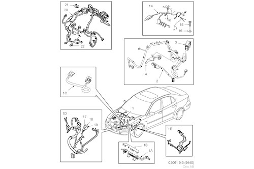 Genuine Saab Engine Harness - 12848725