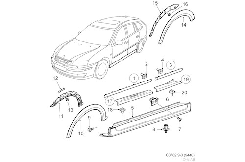 Genuine Saab Protective Foil - 12849751