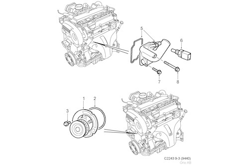 Genuine Saab Ect Sensor - 12992783