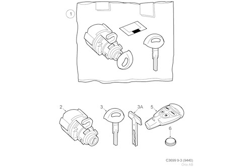 Genuine Saab Key Blank - 13115666