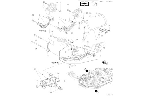 Genuine Saab Control Arm,Upr - 13230592