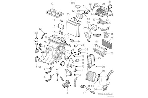 Genuine Saab Air Cond.Unit - 13250096