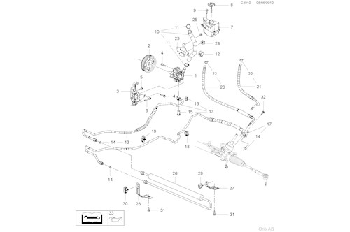 Genuine Saab Pressure Hose - 13280140