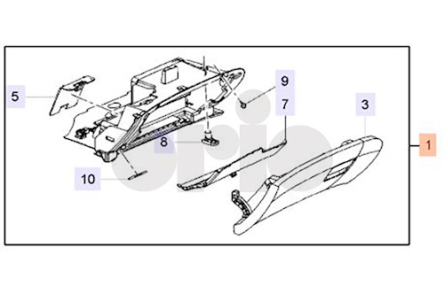 Genuine Saab Glove Compartm. - 13305393