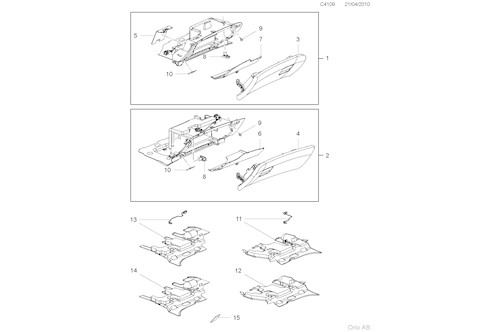 Genuine Saab Door Glove Comp - 13309383