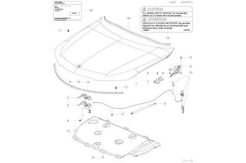 Genuine Saab Bonnet - 13310273