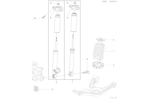 Genuine Saab Rr Shk Abs Assy - 13313447