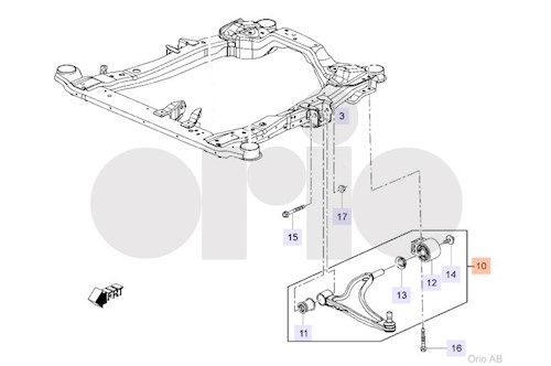 Genuine Saab Lh Control Arm - 13318886