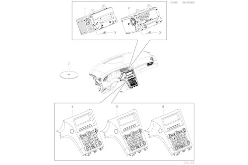 Genuine Saab Control Panel - 13320104