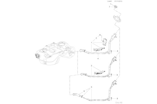 Genuine Saab Filler Hose - 13322575