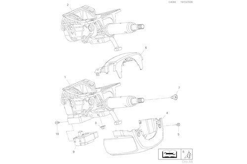 Genuine Saab Steering Shaft - 13328340