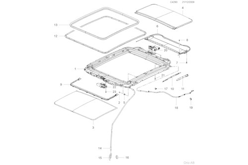 Genuine Saab Sun Visor - 13329349