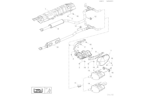 Genuine Saab Silencer - 13332309