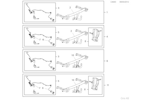 Genuine Saab Towbar - 13342022