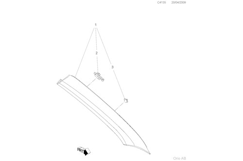 Genuine Saab Clip, Set - 13350768