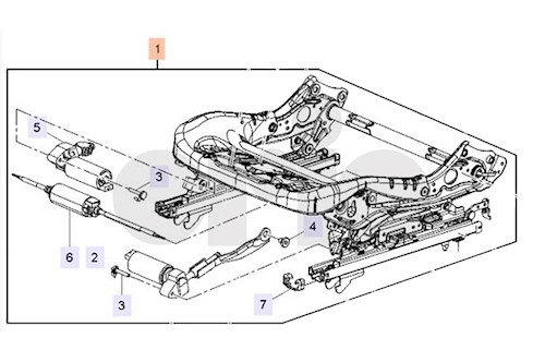 Genuine Saab Seat Frame - 13510750