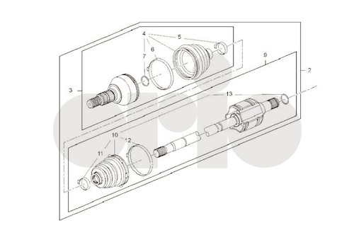 Genuine Saab Axle Shaft - 22823296