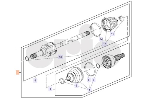 Genuine Saab Axle Shaft - 22823298