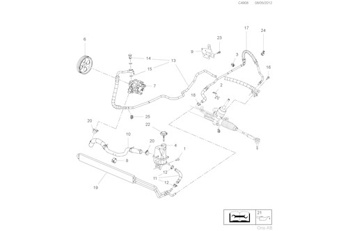 Genuine Saab Pressure Hose - 22855328