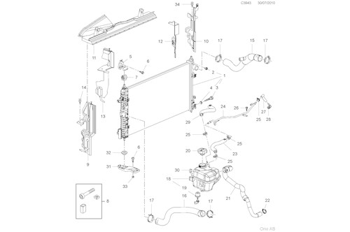 Genuine Saab Expansion Tank - 22953220