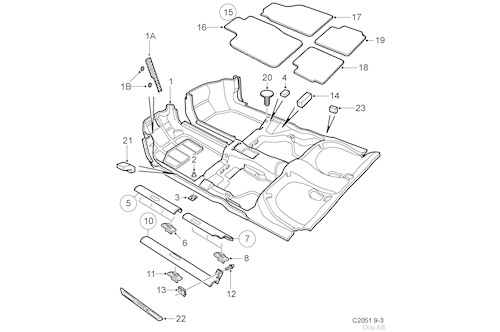 Genuine Saab Carpet - 30572171