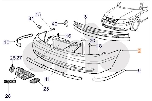 Genuine Saab Outer Casing - 32016136