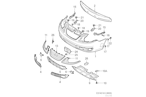 Genuine Saab Outer Casing - 32016144