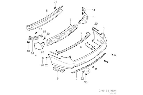 Genuine Saab Outer Casing - 32016155