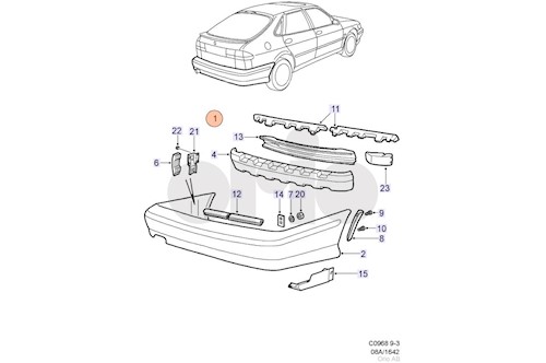 Genuine Saab Bumper - 32016219