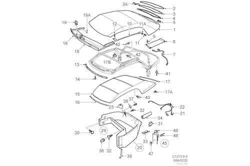 Genuine Saab Rear Window - 32017852