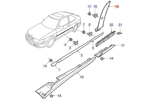 Genuine Select Stone Guard For Saab - 32019482