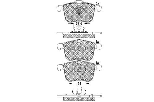 Genuine Saab Select Front Brake Pad Kit For Saab 9-3 (03 -12) - 32019595