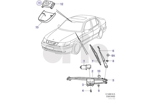 Genuine Saab Wiper Motor - 32019934