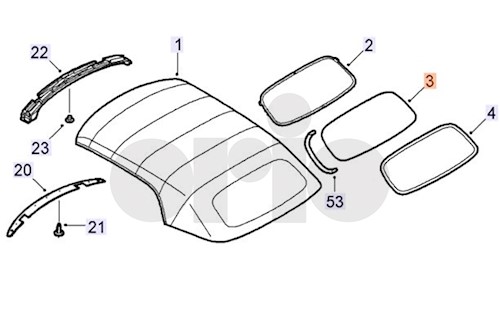 Genuine Select Rear Window For Saab - 32021894