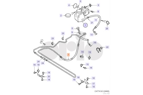 Genuine Saab Pressure Hose - 32021980