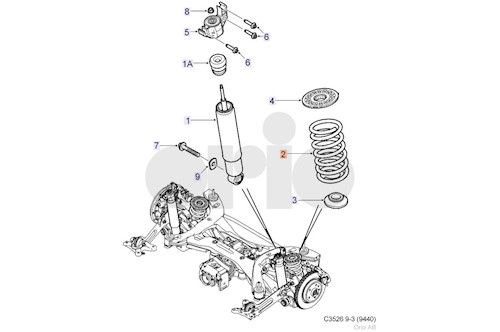 Genuine Select Rear Spring For Saab - 32022110