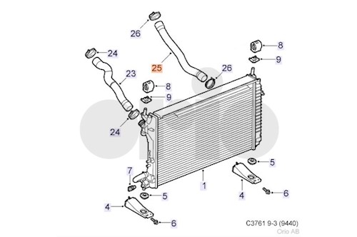 Genuine Select Hose Elbow For Saab - 32022112