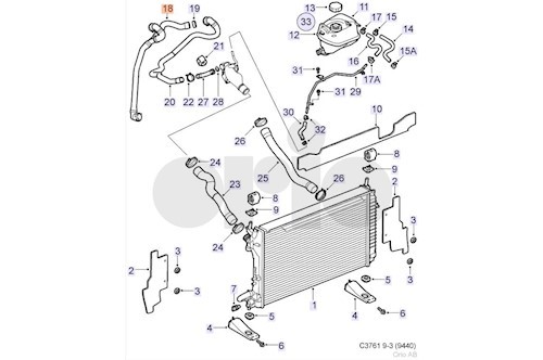 Genuine Select Hose For Saab - 32022113