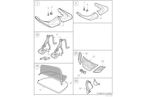 Genuine Saab Accessories - Locking - 32026002