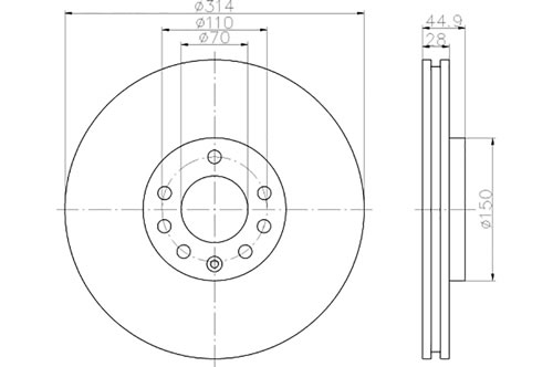 Genuine Select Brake Disc For Saab - 32051367