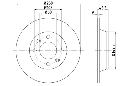 Genuine Select Brake Disc For Saab - 32069867