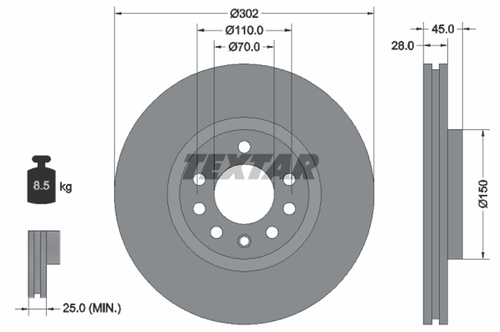 Genuine Select Brake Disc For Saab - 32070388