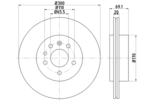 Genuine Select Brake Disc For Saab - 32070775