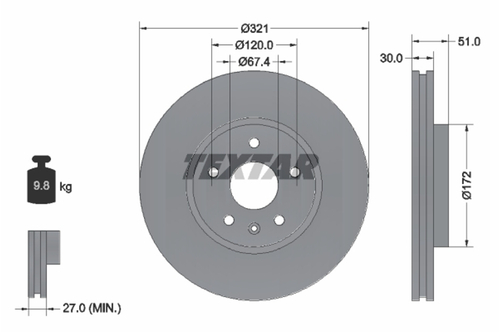 Genuine Select Brake Disc For Saab - 32221858